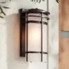 Possini Euro Design Theola Modern Outdoor Wall Light Fixture Bronze LED 16 1/4" Etched Glass Shade For Post Exterior Barn Deck House Porch Yard Patio -Target Lighting Store GUEST 5424404b c359 4e90 97b9 11c60f9ce218