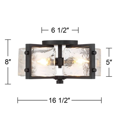 Possini Euro Design Adri Modern Ceiling Light Flush Mount Fixture Black 16 1/2" Wide Black 4-Light Textured Glass for Bedroom Kitchen Living Room Home Possini Euro Design Adri Modern Ceiling Light Flush Mount Fixture Black 16 1/2" Wide Black 4-Light Textured Glass For Bedroom Kitchen Living Room Home -Target Lighting Store GUEST 567ddd16 51a8 4ee3 a709 ba37f671124a