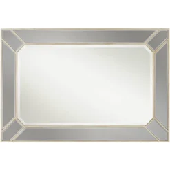 Possini Euro Design Katia Rectangular Vanity Wall Mirror Modern Beveled Edge Dark Champagne Frame 28" Wide For Bathroom Bedroom Living Room Office -Target Lighting Store GUEST 5ca6931d 44e7 4c64 b79a 8d54f4f90a52