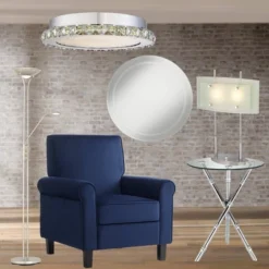 Possini Euro Design Charles Street Modern Desk Lamp 23" High Chrome Satin Nickel Frosted Slump Glass Shade For Bedroom Living Room Bedside Nightstand -Target Lighting Store GUEST 5d3ac182 d3e8 4454 a5fa bd8664356ef1