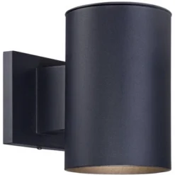 Possini Euro Design Modern Outdoor Wall Light Fixture Black LED Downlight 7 1/2" Cylinder Shade For Exterior Barn Deck House Porch Yard Patio Outside -Target Lighting Store GUEST 5f5ff65f 1d1a 4a22 bded dfd982800645