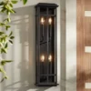 Possini Euro Design Modern Industrial Outdoor Wall Light Fixture Cool Black Windowpane Frame 30" For Post Exterior Barn Deck House -Target Lighting Store GUEST 615375c3 4549 43f2 bcd8 9ec305241c6f
