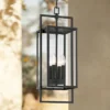 Possini Euro Design Jericho Modern Outdoor Hanging Light Textured Black 24 1/4" Clear Glass Panel For Post Exterior Barn Deck House Porch Yard Patio -Target Lighting Store GUEST 67c7894a cbb3 4d5f b4e4 7843f1c2dae0