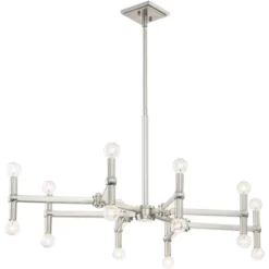 Possini Euro Design Marya Brushed Nickel Chandelier 37 3/4" Wide Modern 16-Light Fixture For Dining Room House Foyer Kitchen Island Entryway Bedroom -Target Lighting Store GUEST 6a4dca51 57e1 46ea 8e7c 7df0944fcf99