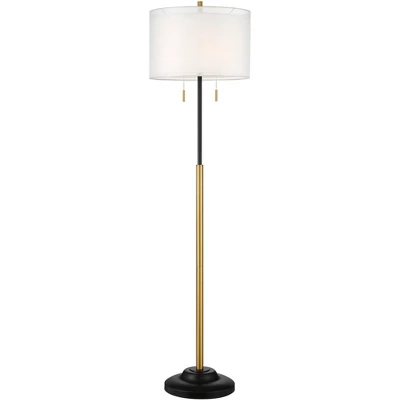 Possini Euro Design Roxie Modern Floor Lamp Standing 65 1/2" Tall Brass Black Metal Sheer Linen Double Drum Shade for Living Room Bedroom Office House Possini Euro Design Roxie Modern Floor Lamp Standing 65 1/2" Tall Brass Black Metal Sheer Linen Double Drum Shade For Living Room Bedroom Office House -Target Lighting Store GUEST 6a58b4bc 82f7 4c08 9cf3 fdaf6100be60