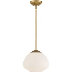 Possini Euro Design Orilla Brass Mini Pendant Light 11 3/4" Wide Mid Century Modern White Opal Glass Shade For Dining Room House Foyer Kitchen Island -Target Lighting Store GUEST 6b825d15 6d82 4dd9 a2ba bf886b8011ff