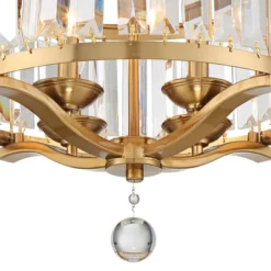 Vienna Full Spectrum Prava Modern Ceiling Light Semi Flush Mount Fixture 16 1/2" Wide Warm Brass 4-Light Crystal Drum For Bedroom Kitchen Living Room -Target Lighting Store GUEST 6b88db73 12aa 4882 8448 5436a3754219