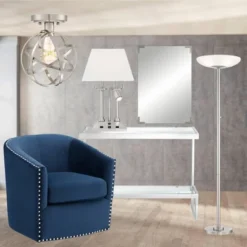 Possini Euro Design Meridian Light Blaster Modern Torchiere Floor Lamp 72" Tall Brushed Nickel LED Frosted Glass Shade For Living Room Bedroom Office -Target Lighting Store GUEST 6bbd5cd5 4418 4021 a48b e76b13d778f4