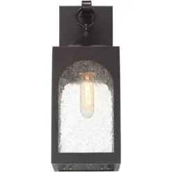 Possini Euro Design Tyne Modern Outdoor Wall Light Fixture Bronze 16 1/2" Seedy Glass For Post Exterior Barn Deck House Porch Yard Posts Patio Home -Target Lighting Store GUEST 6ce3aa39 c1be 449c 9530 aef14c1fa5df