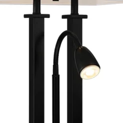 Possini Euro Design Deacon Modern Desk Table Lamp 26" High Black With USB And AC Power Outlet In Base LED Reading Light Oatmeal Shade For Office Desk -Target Lighting Store GUEST 6e155021 c7c9 43a8 9b1d 45783f7af23b