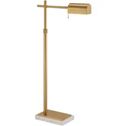Possini Euro Design Traditional Pharmacy Floor Lamp 60" Tall Warm Gold Adjustable Swivel Head For Living Room Reading House Bedroom -Target Lighting Store GUEST 723070c2 1b8c 474b acf2 66f1940d3faa