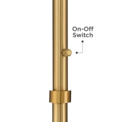 Possini Euro Design Artisan Swing Arm Floor Lamp 62.25" Tall Warm Antique Brass Linen Drum Shade For Living Room Reading Bedroom Office -Target Lighting Store GUEST 726efef5 d416 46ec 8bdf 53b512d35748