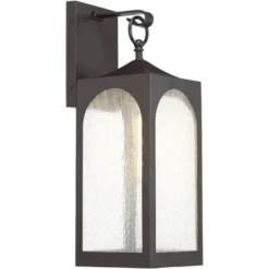 Possini Euro Design Tyne Modern Outdoor Wall Light Fixture Bronze 20 1/2" Seedy Glass For Post Exterior Barn Deck House Porch Yard Posts Patio Home -Target Lighting Store GUEST 736cdfea 3b34 4265 80da 2a4124f385c5