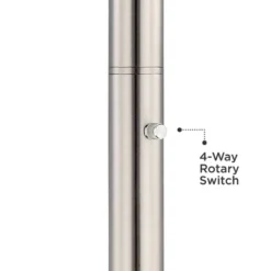 Possini Euro Design Light Blaster Art Deco Torchiere Floor Lamp 72 1/2" Tall Brushed Nickel LED Frosted Glass Bowl Shade For Living Room Bedroom House -Target Lighting Store GUEST 739e6cc9 5288 4837 b117 bf279c8a9867