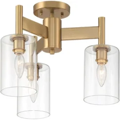 Possini Euro Design Lantico Modern Ceiling Light Semi Flush Mount Fixture 17" Wide Gold 3-Light Clear Glass For Bedroom Kitchen Living Room Hallway 6 Possini Euro Design Lantico Modern Ceiling Light Semi Flush Mount Fixture 17" Wide Gold 3-Light Clear Glass For Bedroom Kitchen Living Room Hallway -Target Lighting Store GUEST 75e74a4c 95e3 4f50 914c 323adc86137a
