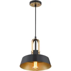 Possini Euro Design Black Warm Brass Mini Pendant Lighting Fixture 12" Wide Farmhouse Rustic For Dining Room House Home Kitchen Island High Ceilings -Target Lighting Store GUEST 773d06bd 78f5 4444 afd0 6fbc4b841124