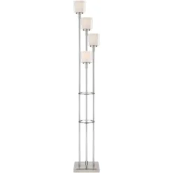 Possini Euro Design Modern Tree Floor Lamp With USB Charging Port 4-Light 72" Tall Brushed Nickel Glass Shade Living Room Reading -Target Lighting Store GUEST 788c85f5 5da2 46be 9e0e 119e5f96e772