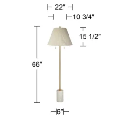 Possini Euro Design Milan Modern 66" Tall Floor Lamp Gold Metal Beige Pleated Empire Fabric Shade For Living Room Bedroom Office -Target Lighting Store GUEST 790a2411 e060 4609 a10b ff802a15a750