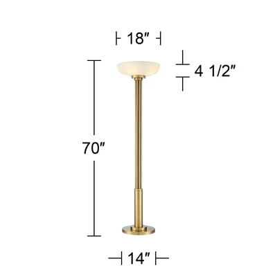 Possini Euro Design Modern Torchiere Floor Lamp 70" Tall Warm Antique Gold Metal Glass Shade for Living Room Reading Bedroom Office Uplight Possini Euro Design Modern Torchiere Floor Lamp 70" Tall Warm Antique Gold Metal Glass Shade For Living Room Reading Bedroom Office Uplight -Target Lighting Store GUEST 7bdc77bc 79d5 466a 871f 3a2fced46fbb