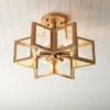 Possini Euro Design Casa Star Modern Ceiling Light Semi Flush Mount Fixture 16" Wide Warm Brass 6-Light Clear Glass For Bedroom Kitchen Living Room -Target Lighting Store GUEST 7cfa1fc6 ba79 4b97 90fe 0371c8279f66