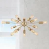 Possini Euro Design Hemingson Gold Large Chandelier 33" Wide Modern Sputnik 12-Light LED Fixture For Dining Room House Foyer Kitchen Island Entryway -Target Lighting Store GUEST 7d21f65f c9e7 48e9 96d1 d50ad172552a