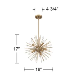 Possini Euro Design Janae Warm Gold Sputnik Chandelier 18" Wide Modern Crystal 9-Light Fixture For Dining Room House Foyer Kitchen Island Entryway 5 Possini Euro Design Janae Warm Gold Sputnik Chandelier 18" Wide Modern Crystal 9-Light Fixture For Dining Room House Foyer Kitchen Island Entryway -Target Lighting Store GUEST 7f180e9f 7fb2 4d29 a779 cdeacf24585c
