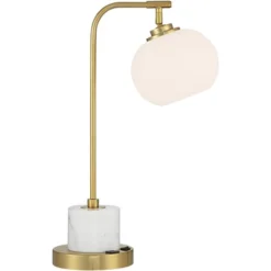 Possini Euro Design Barclay Modern Desk Lamp 23" High Warm Gold With USB Charging Port Frosted Glass Shade For Bedroom Living Room Bedside Office Kids 6 Possini Euro Design Barclay Modern Desk Lamp 23" High Warm Gold With USB Charging Port Frosted Glass Shade For Bedroom Living Room Bedside Office Kids -Target Lighting Store GUEST 801a9ae9 4bf4 4108 b355 54d9bc7e2308