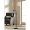Possini Euro Design Traverse Modern Floor Lamp With LED Gooseneck Reading Light 64" Tall Oil Rubbed Bronze Oatmeal Drum Shade For Living Room Bedroom -Target Lighting Store GUEST 81197ca6 7c04 4c1c 84bb 5135353ca0e7