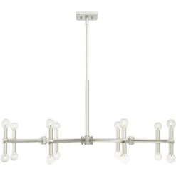 Possini Euro Design Marya Brushed Nickel Chandelier 37 3/4" Wide Modern 16-Light Fixture For Dining Room House Foyer Kitchen Island Entryway Bedroom -Target Lighting Store GUEST 83d8604e 47bc 4d42 b632 39f477bdbd94