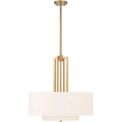 Possini Euro Design Sundry Warm Brass Pendant Chandelier 24" Wide Modern Double Drum Shades 4-Light Fixture for Dining Room House Foyer Kitchen Island Possini Euro Design Sundry Warm Brass Pendant Chandelier 24" Wide Modern Double Drum Shades 4-Light Fixture For Dining Room House Foyer Kitchen Island -Target Lighting Store GUEST 85306f37 58dd 4887 858b 85bfc76e49de
