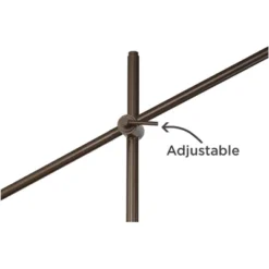 Possini Euro Design Industrial Floor Lamp Adjustable Arm 62.5" Tall Oiled Bronze Metal Light Brown Linen Drum Shade For Living Room Reading -Target Lighting Store GUEST 865aed3f 133f 4541 bf6d b6247a5233dd