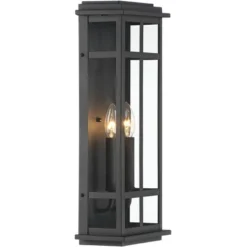 Possini Euro Design Modern Industrial Outdoor Wall Light Fixture Cool Black Windowpane Frame 20" For Post Exterior Barn Deck House -Target Lighting Store GUEST 86b1ea7a 3724 4d98 b9fc c51acb890708