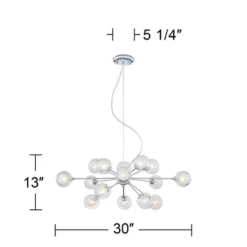 Possini Euro Design Spheres Chrome Chandelier 30" Wide Mid Century Modern Sputnik Glass Shade 15-Light Fixture For Dining Room House Kitchen Island 5 Possini Euro Design Spheres Chrome Chandelier 30" Wide Mid Century Modern Sputnik Glass Shade 15-Light Fixture For Dining Room House Kitchen Island -Target Lighting Store GUEST 8772331e e3e9 4e9a 812a 65f1d7d6b17e