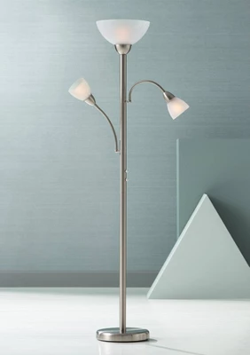 Possini Euro Design Alexei Modern Torchiere Floor Lamp with Side Lights 72" Tall Brushed Nickel White Crackle Glass for Living Room Reading Bedroom Possini Euro Design Alexei Modern Torchiere Floor Lamp With Side Lights 72" Tall Brushed Nickel White Crackle Glass For Living Room Reading Bedroom -Target Lighting Store GUEST 87742fa5 d3a4 41e9 b2aa d2c56dc37618