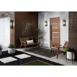 Possini Euro Design Jericho Modern Outdoor Wall Light Fixture Textured Black Steel 28" Clear Glass For Post Exterior Barn Deck House Porch Yard Patio -Target Lighting Store GUEST 87dbdecc b3ee 434d 97ec 60a32dc60fa9