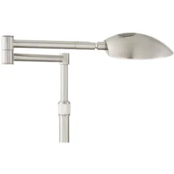 Possini Euro Design Eliptik Modern Desk Table Lamp 24 1/2" High Satin Nickel LED Swing Arm Adjustable Height For Bedroom Living Room Nightstand Office -Target Lighting Store GUEST 8a7413ef 0643 4ac1 9f68 9f61cfe1a0ac