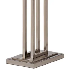 Possini Euro Design Modern Floor Lamp 62" Tall Brushed Nickel Openwork Rectangular Profile Off White Fabric Shade For Living Room Reading -Target Lighting Store GUEST 8b7ff47a 428f 40e2 8e52 8e425d2241d9