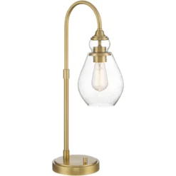 Possini Euro Design Possini Euro Vaile Desk Lamp With Dual USB Ports Warm Gold With Glass Shade -Target Lighting Store GUEST 8c68f048 bcdc 4268 8ba2 9325176438a0