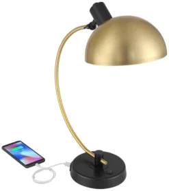 Possini Euro Design Modern Mid Century Desk Lamp 28 1/2" Tall Warm Gold Black With Dual USB Charging Ports For Bedroom Living Room Office Reading Home -Target Lighting Store GUEST 91bd7bd7 8521 4c7f 9c8b d98522dee5bf