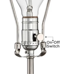 Possini Euro Design Modern Table Lamp With USB Outlet Reading Light LED 29.25" Tall Brushed Nickel Rectangular Off White Shade Bedroom Office -Target Lighting Store GUEST 921e95c2 54c0 4393 8af9 c5486eca0224