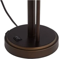 Possini Euro Design Traverse Modern Table Lamps 29" Tall Set Of 2 With USB Charging Port Gooseneck LED Bronze Oatmeal Shade For Bedroom Living Room -Target Lighting Store GUEST 928fbbfd d863 4d2f 9f86 6c6e9fee8cff