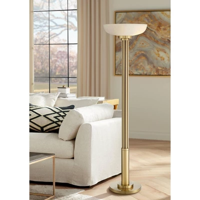 Possini Euro Design Modern Torchiere Floor Lamp 70" Tall Warm Antique Gold Metal Glass Shade for Living Room Reading Bedroom Office Uplight Possini Euro Design Modern Torchiere Floor Lamp 70" Tall Warm Antique Gold Metal Glass Shade For Living Room Reading Bedroom Office Uplight -Target Lighting Store GUEST 92d68c3f 69c1 48d0 a18b 9d05b54932d6