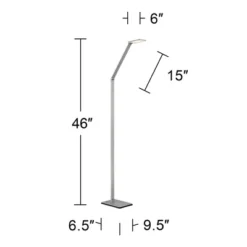Possini Euro Design Bentley Modern Task Floor Lamp 61" Tall Silver LED Touch On Off Adjustable Head For Living Room Reading Bedroom Office House Home -Target Lighting Store GUEST 9471b85d fb50 4ff5 a542 474bb22bdded