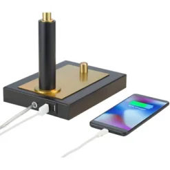 Possini Euro Design Possini Euro Hayven Desk Lamp With Dual USB Ports In Warm Gold With Black -Target Lighting Store GUEST 9813c7ef ea8b 472e a573 00c4eeb97aa1