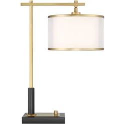 Possini Euro Design Possini Euro Hayven Desk Lamp With Dual USB Ports In Warm Gold With Black -Target Lighting Store GUEST 9b0b2328 3f56 4392 b671 8912b9f668ac