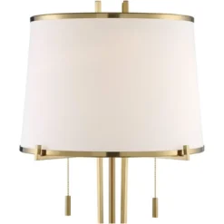 Possini Euro Design Palisade Modern Floor Lamp 64" Tall Satin Brass Metal Trimmed Fabric Tapered Drum Shade For Living Room Bedroom Office House Home -Target Lighting Store GUEST 9cd6d5bd bef4 4178 a8a4 cd5f4fd8627a