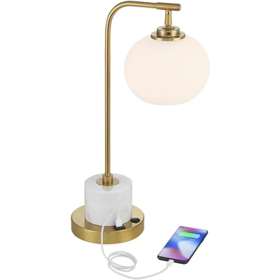 Possini Euro Design Barclay Modern Desk Lamp 23" High Warm Gold with USB Charging Port Frosted Glass Shade for Bedroom Living Room Bedside Office Kids Possini Euro Design Barclay Modern Desk Lamp 23" High Warm Gold With USB Charging Port Frosted Glass Shade For Bedroom Living Room Bedside Office Kids -Target Lighting Store GUEST 9d65501a 6f22 4b0b 891e a65c1f95af21