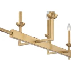 Possini Euro Design Kime Gold Linear Pendant Chandelier 50" Wide Modern 8-Light Fixture For Dining Room House Foyer Kitchen Island Entryway Bedroom -Target Lighting Store GUEST a21e332e 6462 4fc2 96e1 8135f9c17571