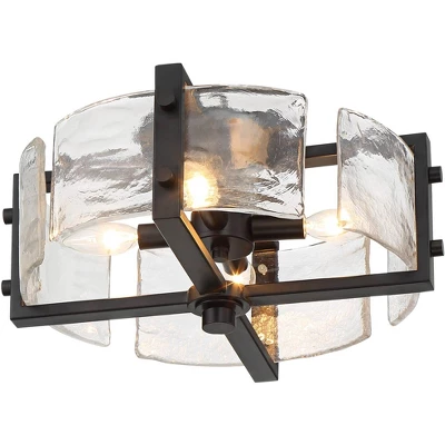 Possini Euro Design Adri Modern Ceiling Light Flush Mount Fixture Black 16 1/2" Wide Black 4-Light Textured Glass for Bedroom Kitchen Living Room Home Possini Euro Design Adri Modern Ceiling Light Flush Mount Fixture Black 16 1/2" Wide Black 4-Light Textured Glass For Bedroom Kitchen Living Room Home -Target Lighting Store GUEST a29e2728 a2a8 47bd a8a0 8adc1aad4007