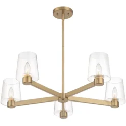 Possini Euro Design Satiny Gold Pendant Chandelier 27 1/4" Wide Modern Clear Glass Shades 5-Light Fixture For Dining Room House 4 Possini Euro Design Satiny Gold Pendant Chandelier 27 1/4" Wide Modern Clear Glass Shades 5-Light Fixture For Dining Room House -Target Lighting Store GUEST a443d5f5 767c 4c37 a91a f474f232968b